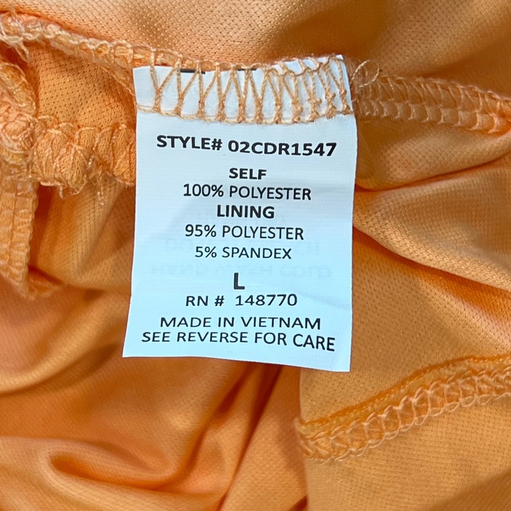 Sienna Sky Orange Floral Halter Neck Dress Sleeveless Layered Mini L - Picture 7 of 8